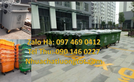 Xe gom rác 660l, xe gom rác thải 1000l, Xe chở rác công nghiệp 660 lít, Xe thu gom rác 660l 1000l 4