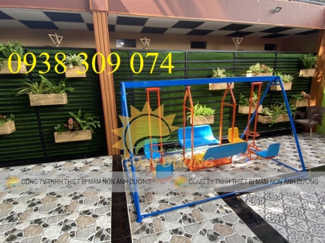 Xích đu 3 dạng dành cho trẻ em khung sắt AD1202
