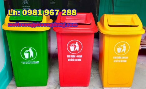 Giá thùng rác 90 lít bập bênh tại Hà Nôi