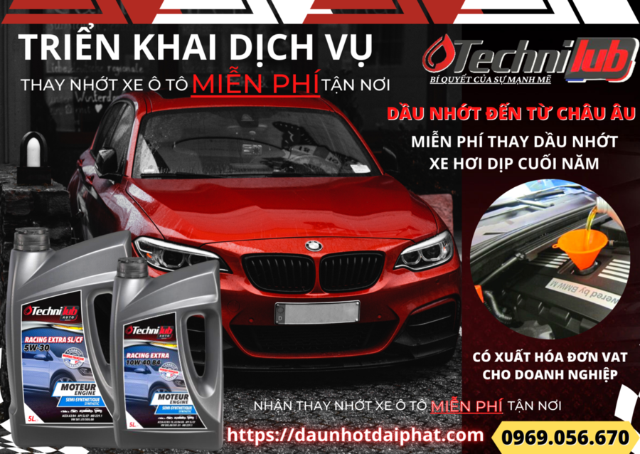 THAY NHỚT Ô TÔ MIỄN PHÍ CÔNG THAY TẬN NƠI