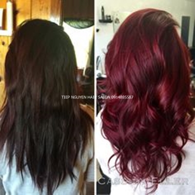 MÀU NHUỘM ĐỎ TÍM MÀU NHUỘM ĐẸP 2023 TIỆP NGUYỄN HAIR SALON