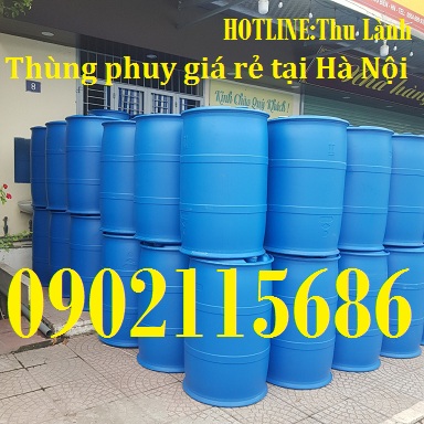 Thùng phuy nhựa 200 lít, thùng phuy 220l, thùng nhựa 220l