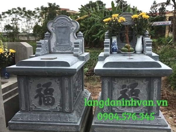 Mộ tam cấp bằng đá  đẹp chạm khắc tinh tế