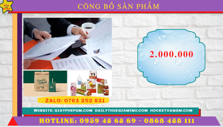 Những sản phẩm nào cần phải công bố sản phẩm