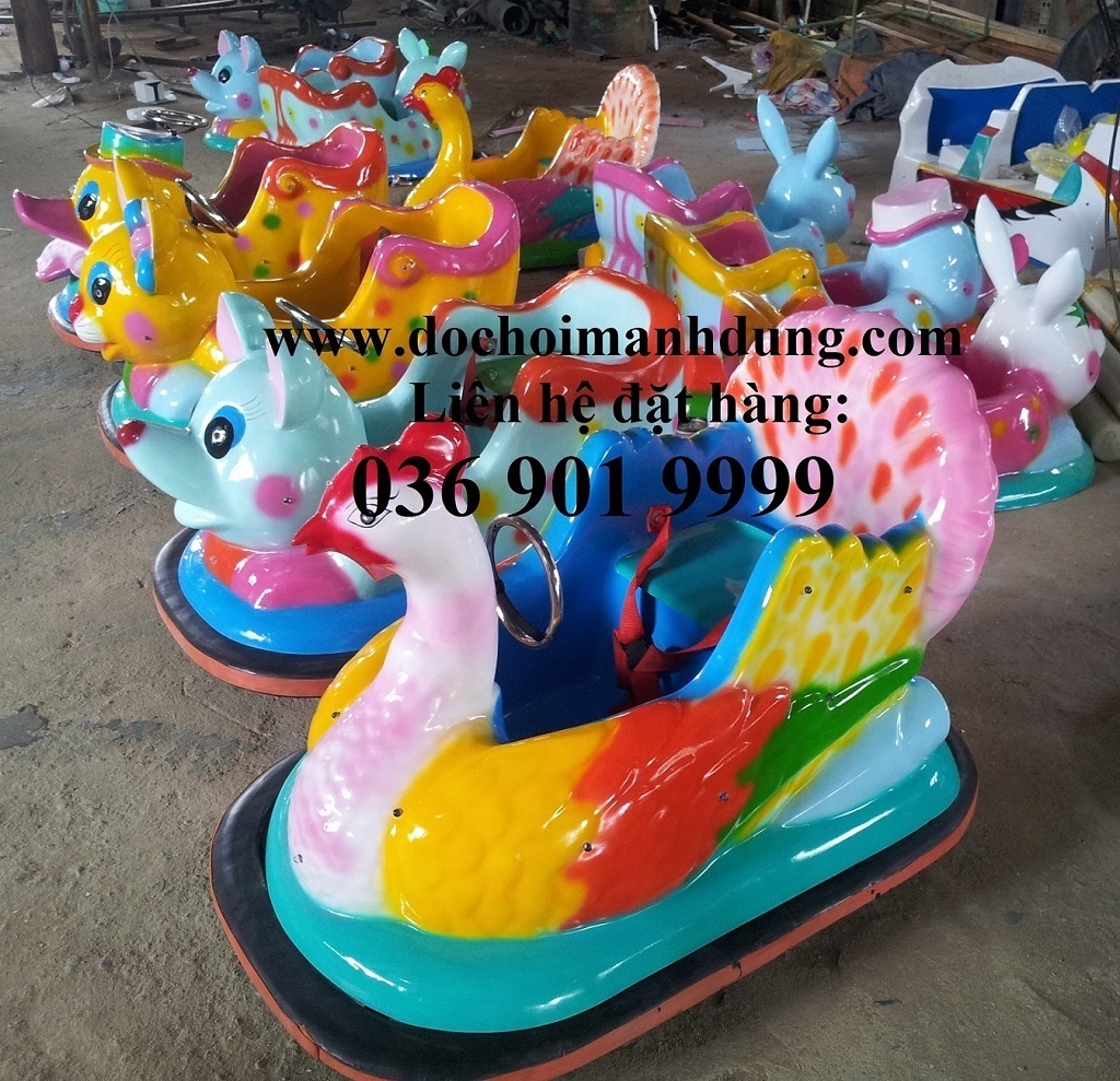 Đồ chơi công viên, thú nhún, xe điện đụng, xe lửa nữ hoàng, bập bênh