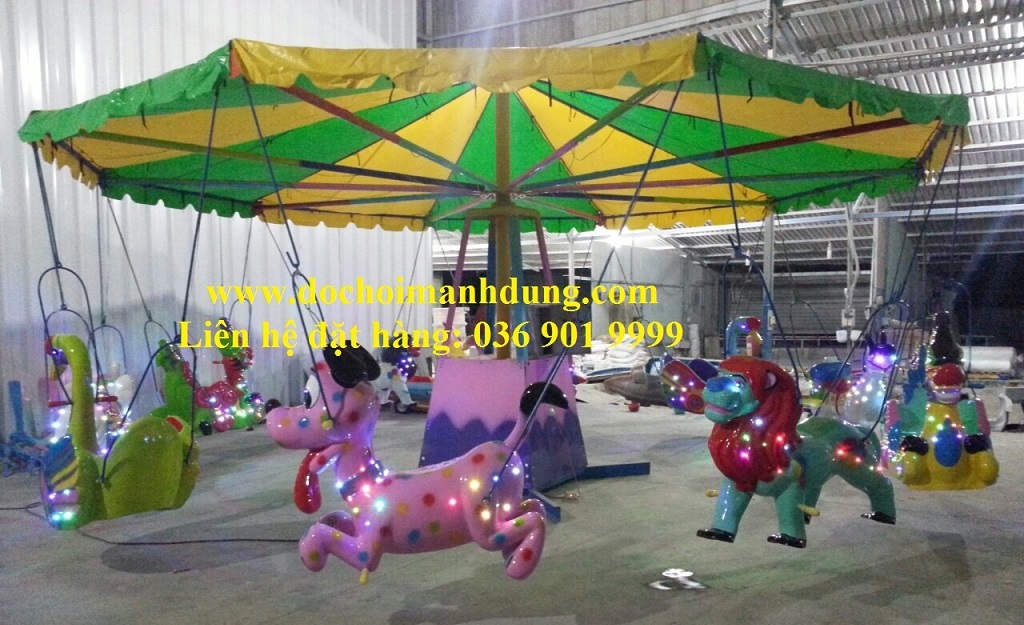 Nhà hơi, Thú nhún, Xe điện, Máy bay, Tàu siêu tốc, Xe điện đụng