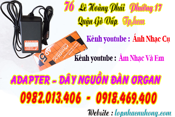 Cửa hàng bán adapter ( cục nguồn ) đàn organ tại gò vấp, tphcm, hcm