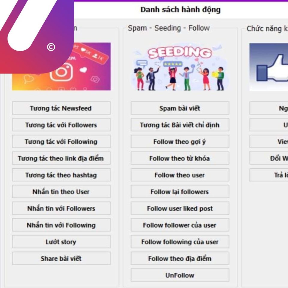 Phần mềm Marketing online trên Facebook, Twitter, Instagram