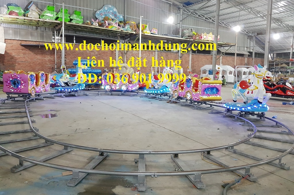 Trò chơi đồ chơi xe lửa điện công viên, xe điện đụng, bập bênh