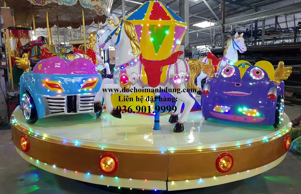 Trò chơi đồ chơi xe lửa điện công viên, xe điện đụng, bập bênh