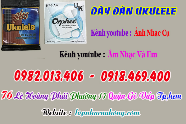 Địa chỉ cửa hàng bán dây đàn ukulele tại gò vấp, tphcm, sài gòn, hcm