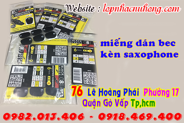 Miếng đệm miệng kèn saxophone ( miếng dán bec kèn ) tại gò vấp, tphcm