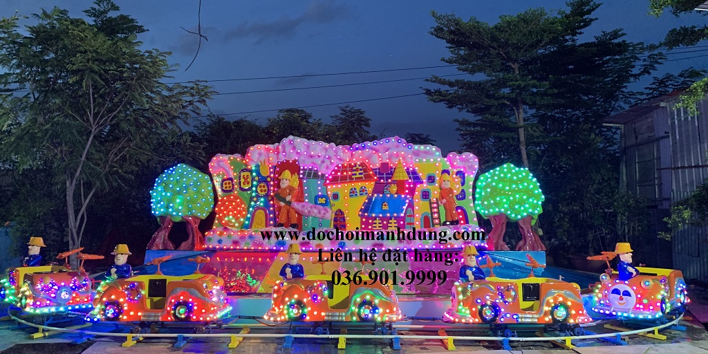 Trò chơi hồ câu cá, đảo lượn, xe điện bình, máy bay đu quay công viên
