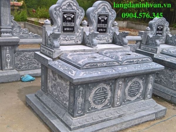 Những mẫu mộ đá đôi đẹp được lắp đặt trên toàn quốc