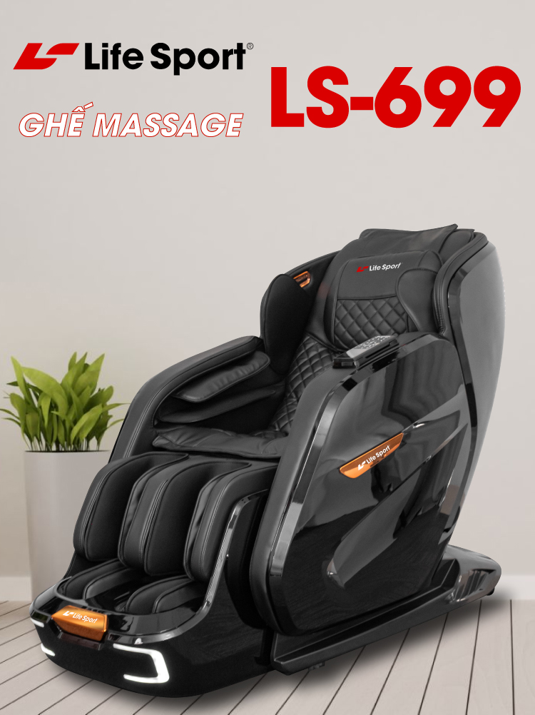 GHẾ MASSAGE LIFESPORT LS-699 - MUA 1 ĐƯỢC 2 NHÂN ĐÔI SỨC KHỎE