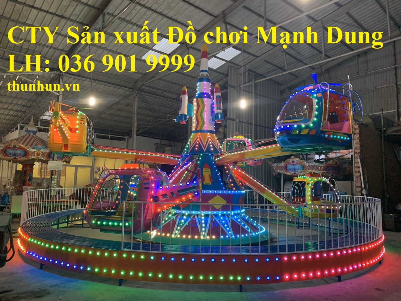 Trò chơi máy bay thủy lực, Trực thăng đảo, Đu quay máy bay đảo lượn