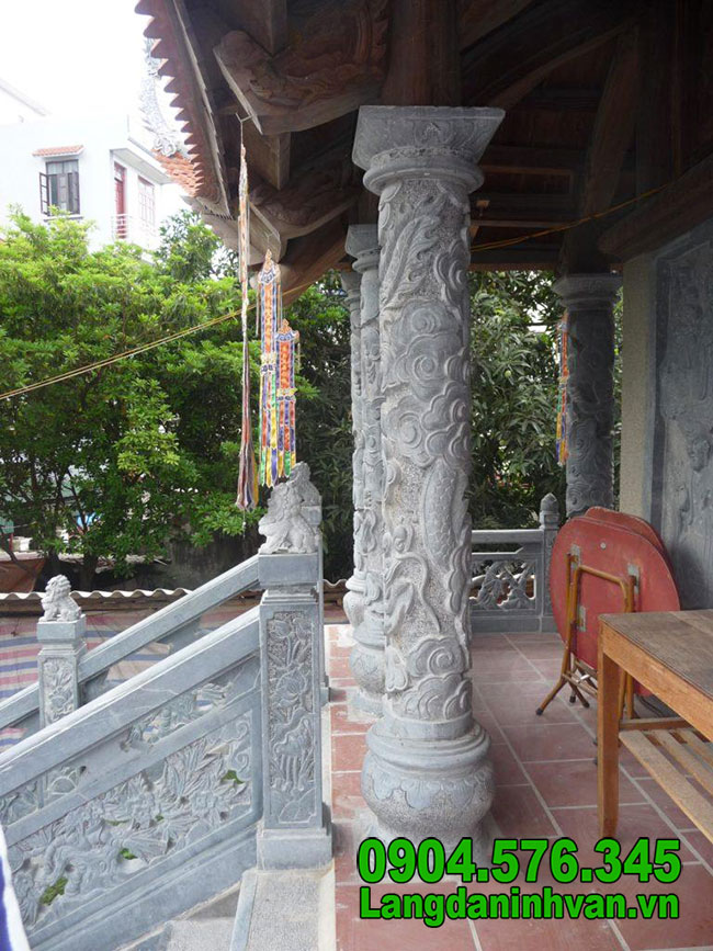 10+ mẫu cột đá xanh đen đẹp_chạm khắc tinh xảo