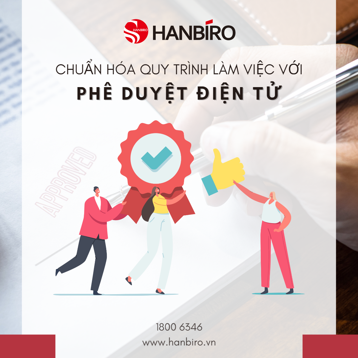 Phê duyệt điện tử Groupware Hanbiro  - Nhanh chóng & Chuyên nghiệp