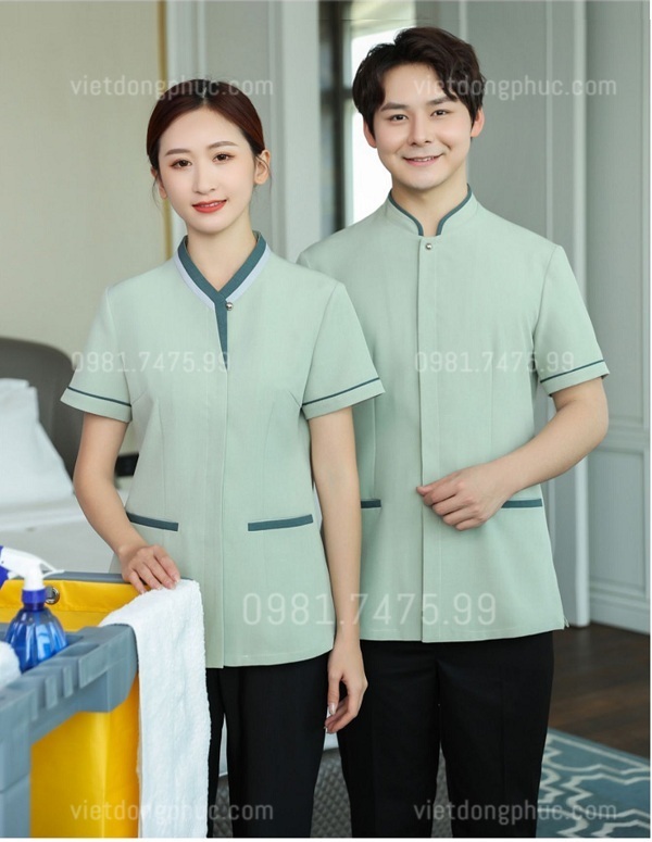 Xưởng may đồng phục tạp vụ chuyên nghiệp, chất lượng