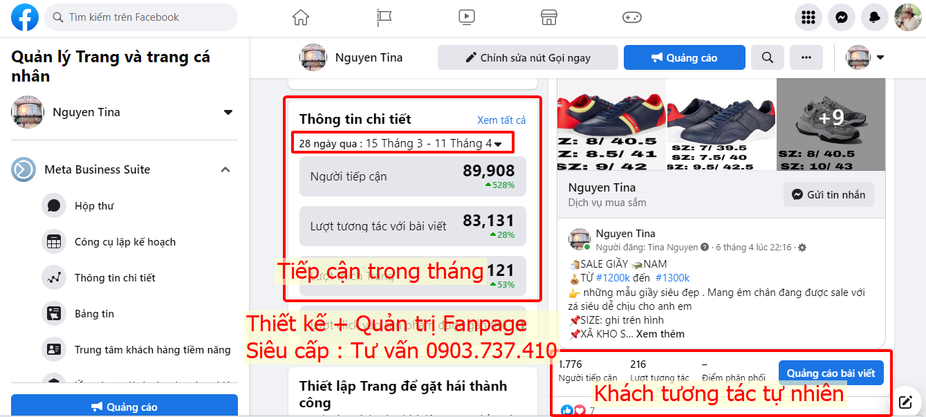 Thiết kế fanpage chuyên nghiệp chuẩn seo