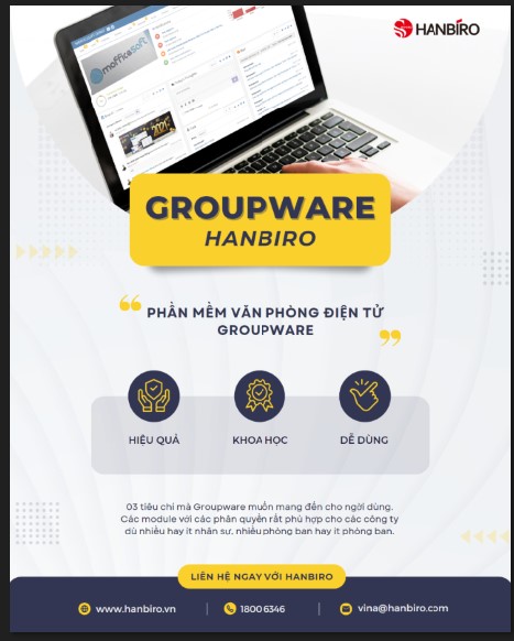 Phần mềm văn phòng điện tử Groupware - Quản lý nhân sự công việc 4.0