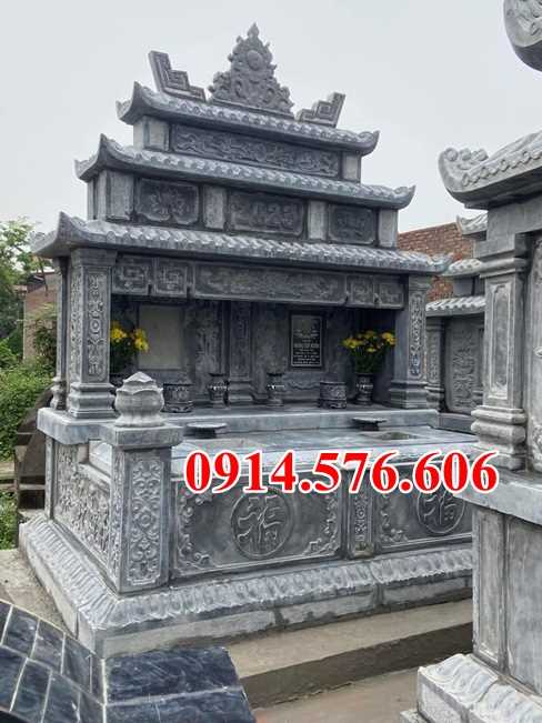 0029 lăng mộ đá đôi song thân phu thê đẹp bán kon tum