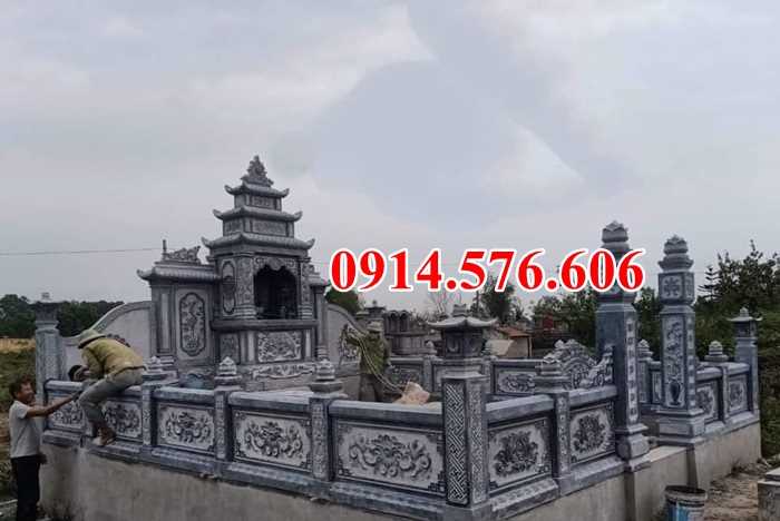 0029 lăng mộ đá đôi song thân phu thê đẹp bán kon tum