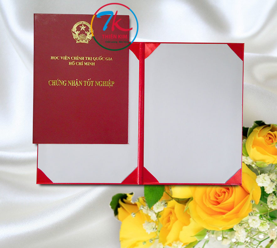 Nhận đặt bìa đựng chứng nhận, làm bìa quyết định, bìa chứng chỉ giá rẻ