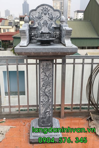 Mẫu bàn thờ thiên không mái được lắp đặt tại hà nội