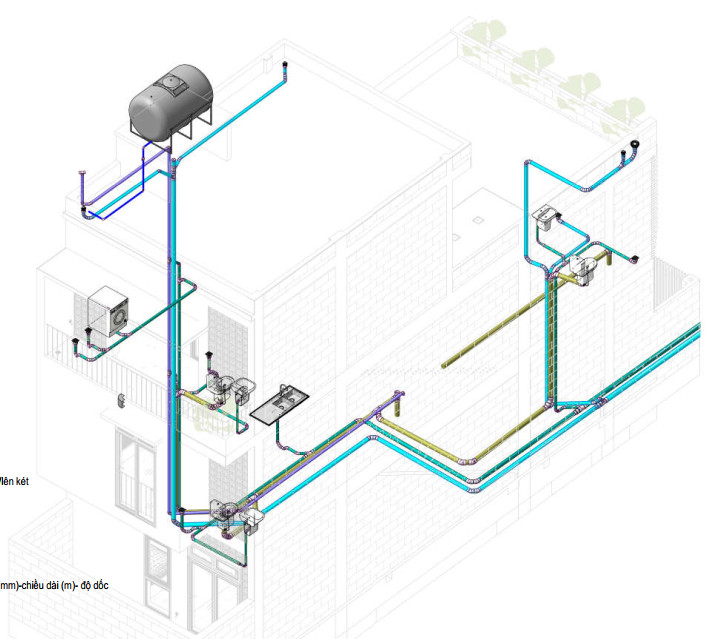 Khai triển bản vẽ điện nước kết cấu 3D Revit