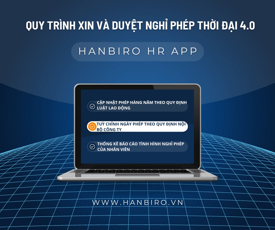 Xin nghỉ phép online với Hanbiro New HR - nhanh chóng và tiện lợi