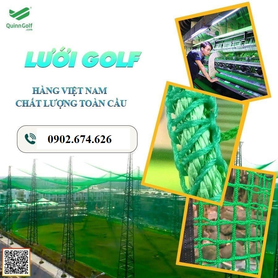 Lưới golf Quinngolf công nghệ hàn quốc, chất lượng vượt trội