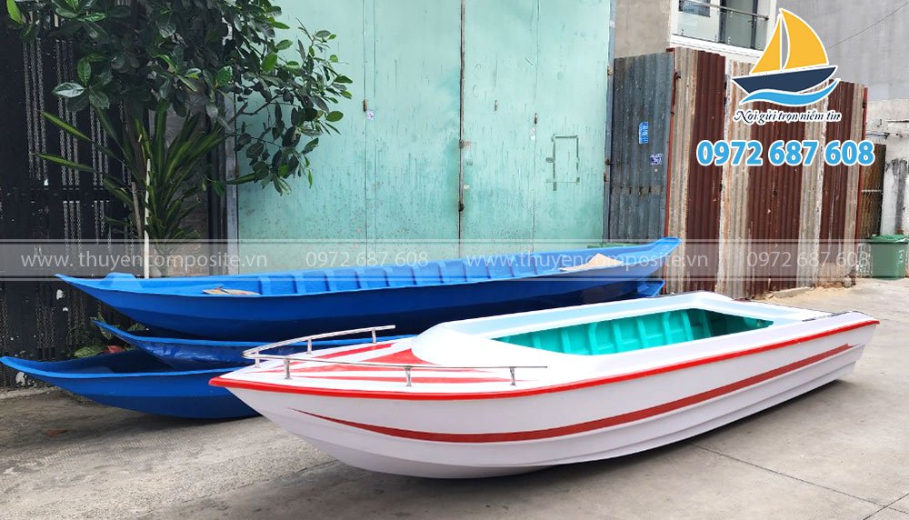Thuyền composite chở 4 -6 người, thuyền cano, thuyền cứu hộ tại Huế