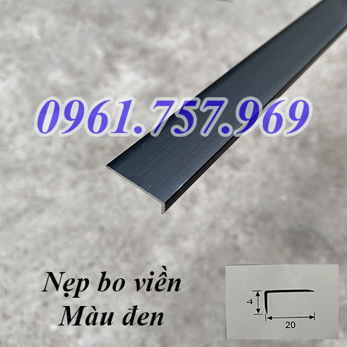 Nẹp bo gương, nẹp viền gương, nẹp gương màu đen, nẹp gương inox