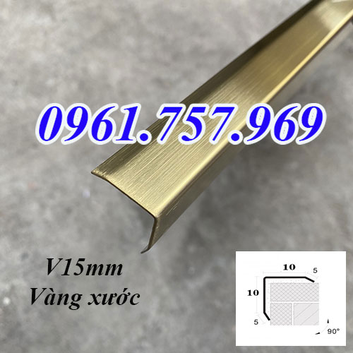 Nẹp v inox vàng, nẹp v inox mạ vàng, nẹp v inox 304