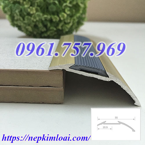 Nẹp chênh cốt cao thấp sàn gỗ, nẹp chênh cốt sàn, nẹp nhôm chênh cốt