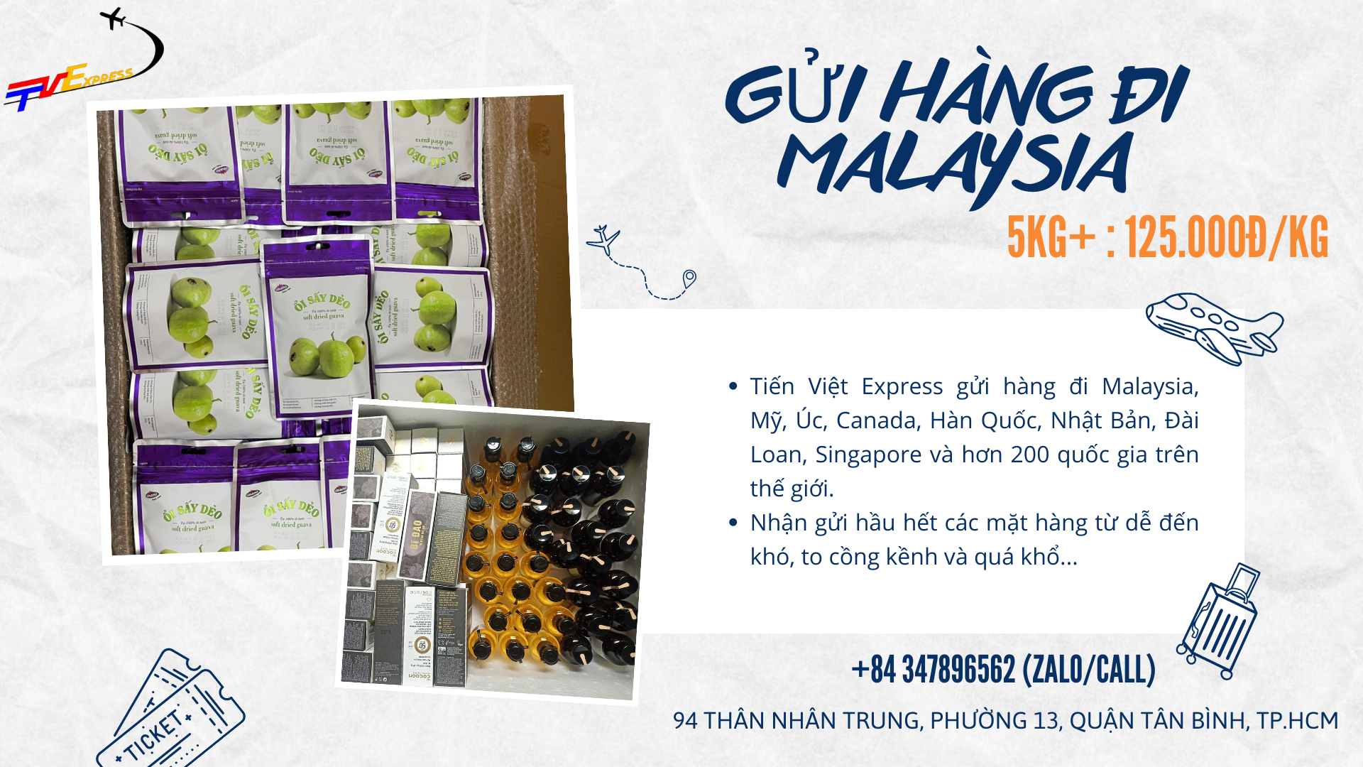 Gửi hàng quốc tế giá rẻ - Tiến Việt Express