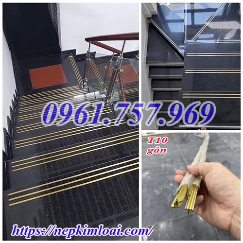 Nẹp chỉ đồng cầu thang, nẹp đồng chống trơn, nẹp chỉ đồng
