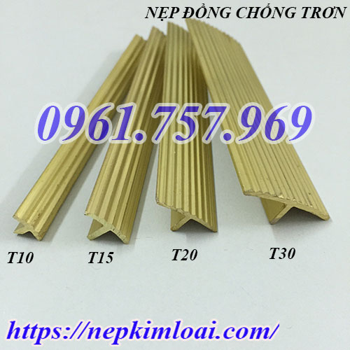 Nẹp chỉ đồng cầu thang, nẹp đồng chống trơn, nẹp chỉ đồng