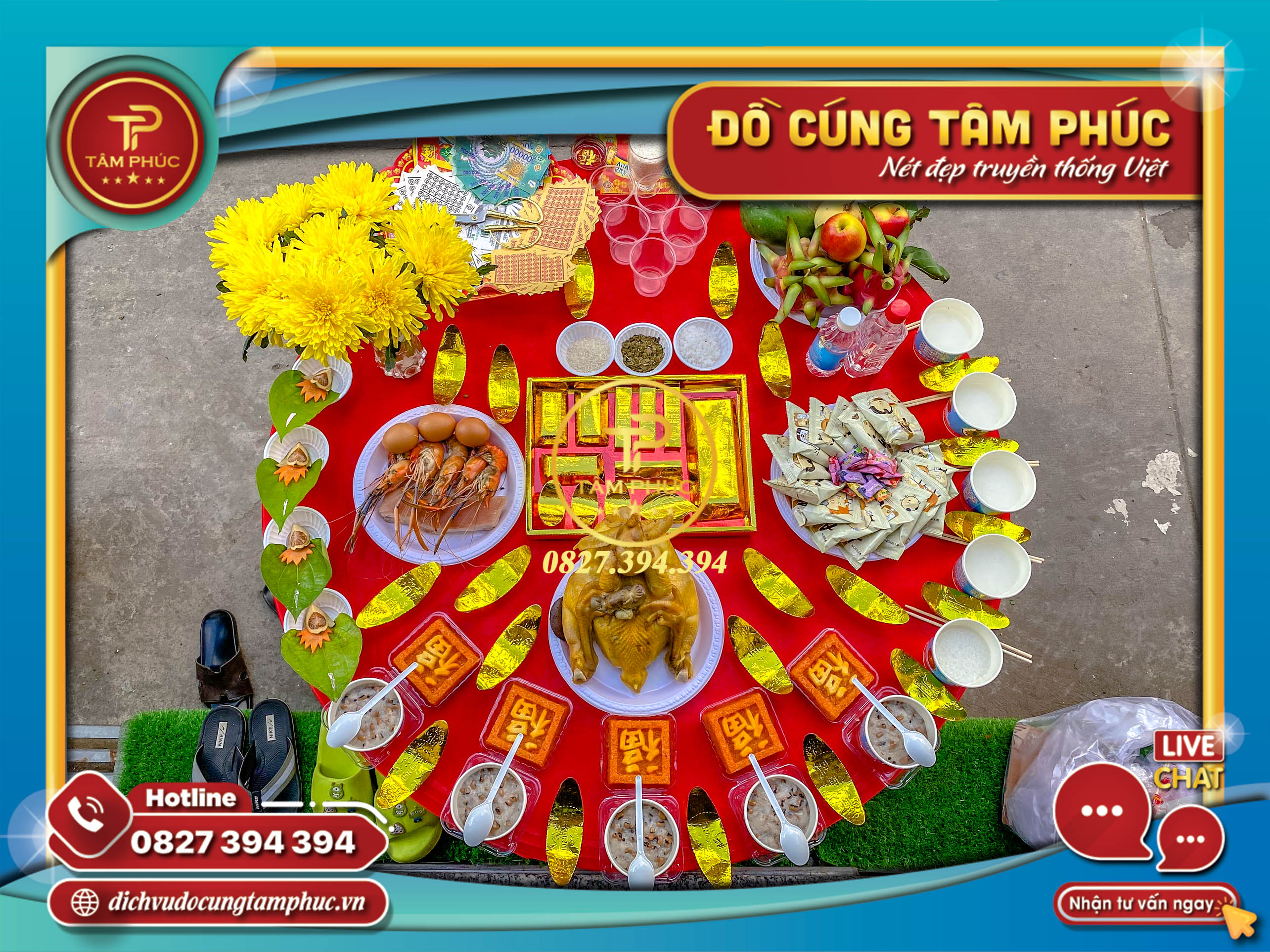 Mâm cúng khai trương trọn gói tại Cần Thơ.