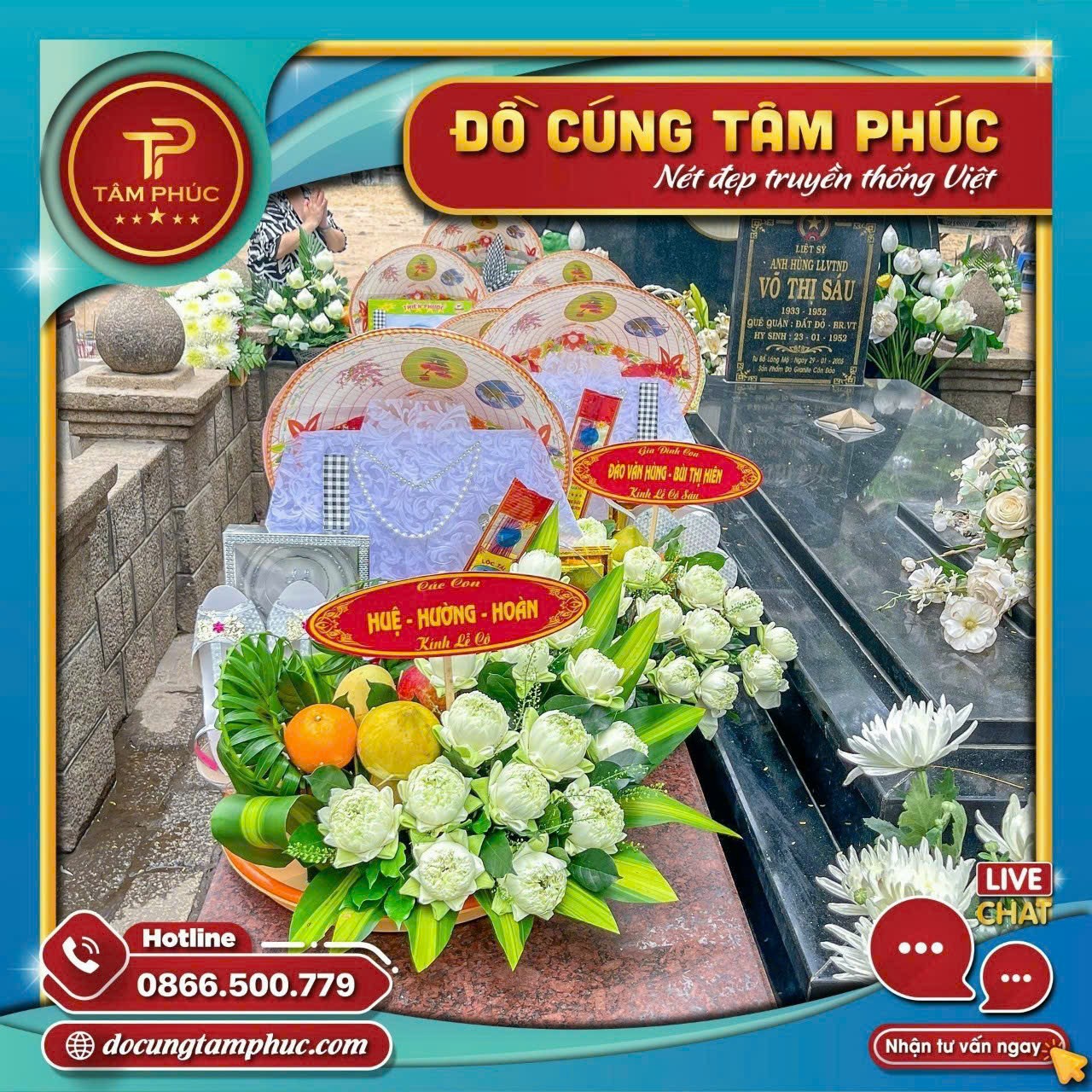 Mâm cúng Cô Sáu và Các Chiến Sĩ Côn Đảo trọn gói