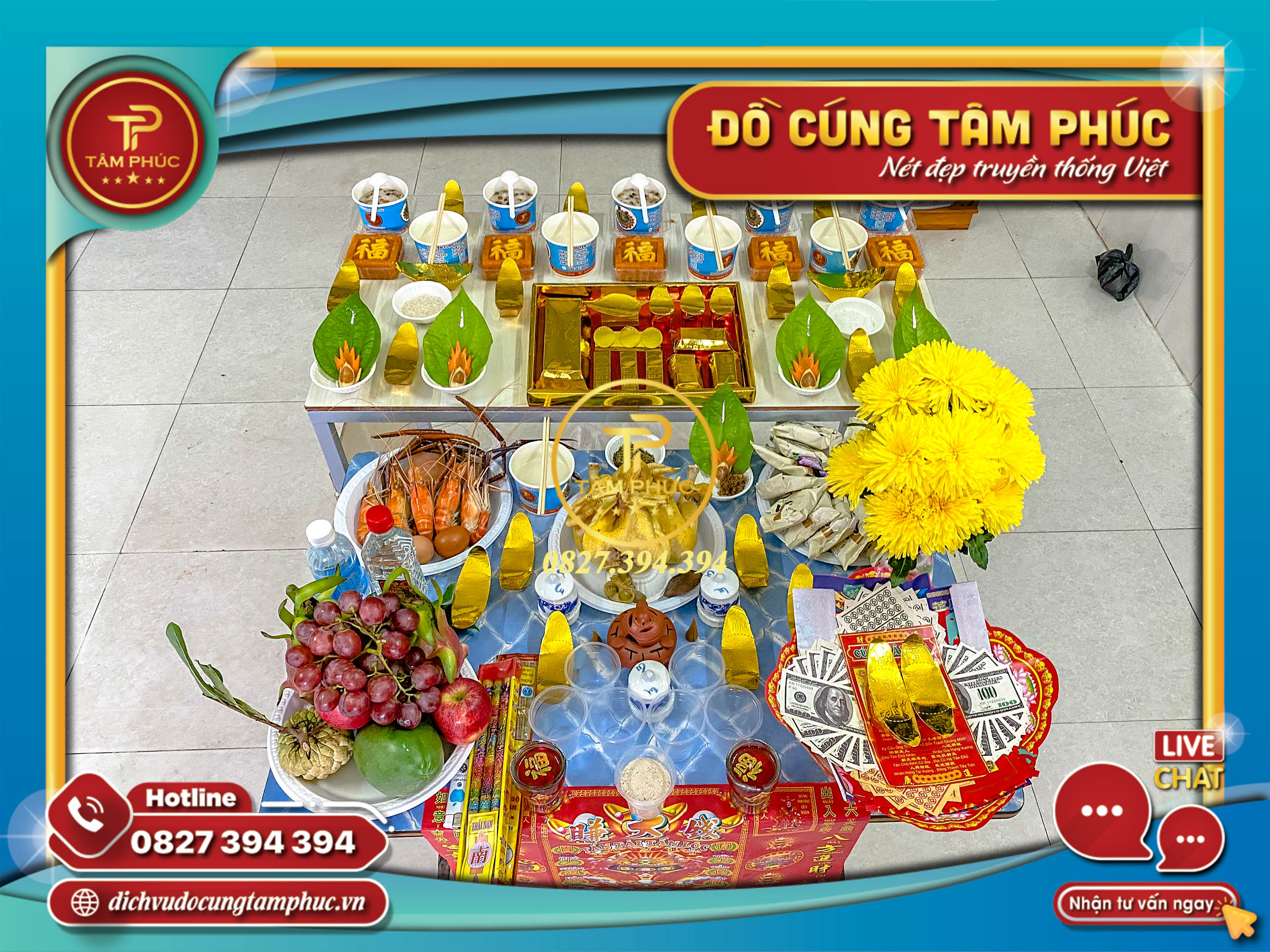 Mâm cúng Nhập Trạch - Vào Nhà Mới trọn gói tại Cần Thơ