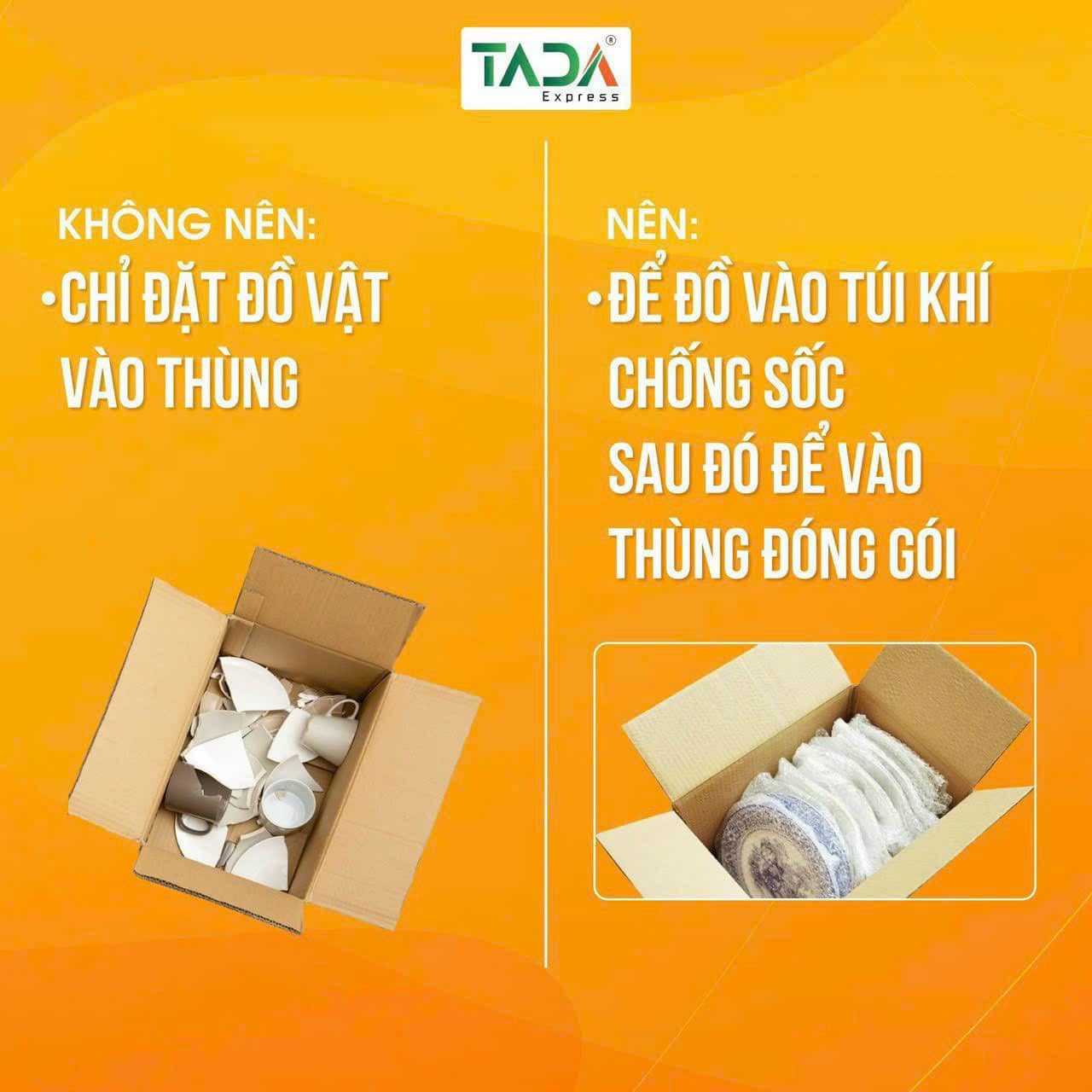 Đóng gói an toàn các loại hàng hóa dễ vỡ
