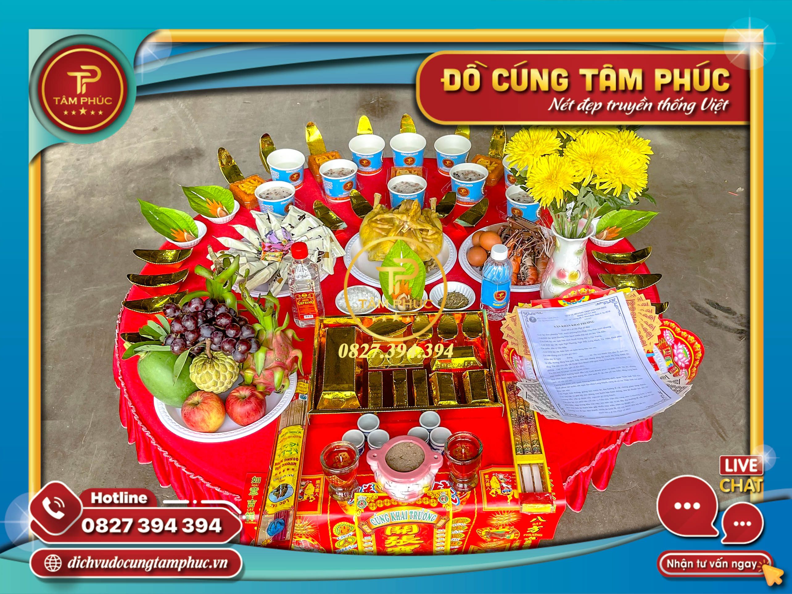 Mâm cúng khai trương trọn gói tại Cần Thơ