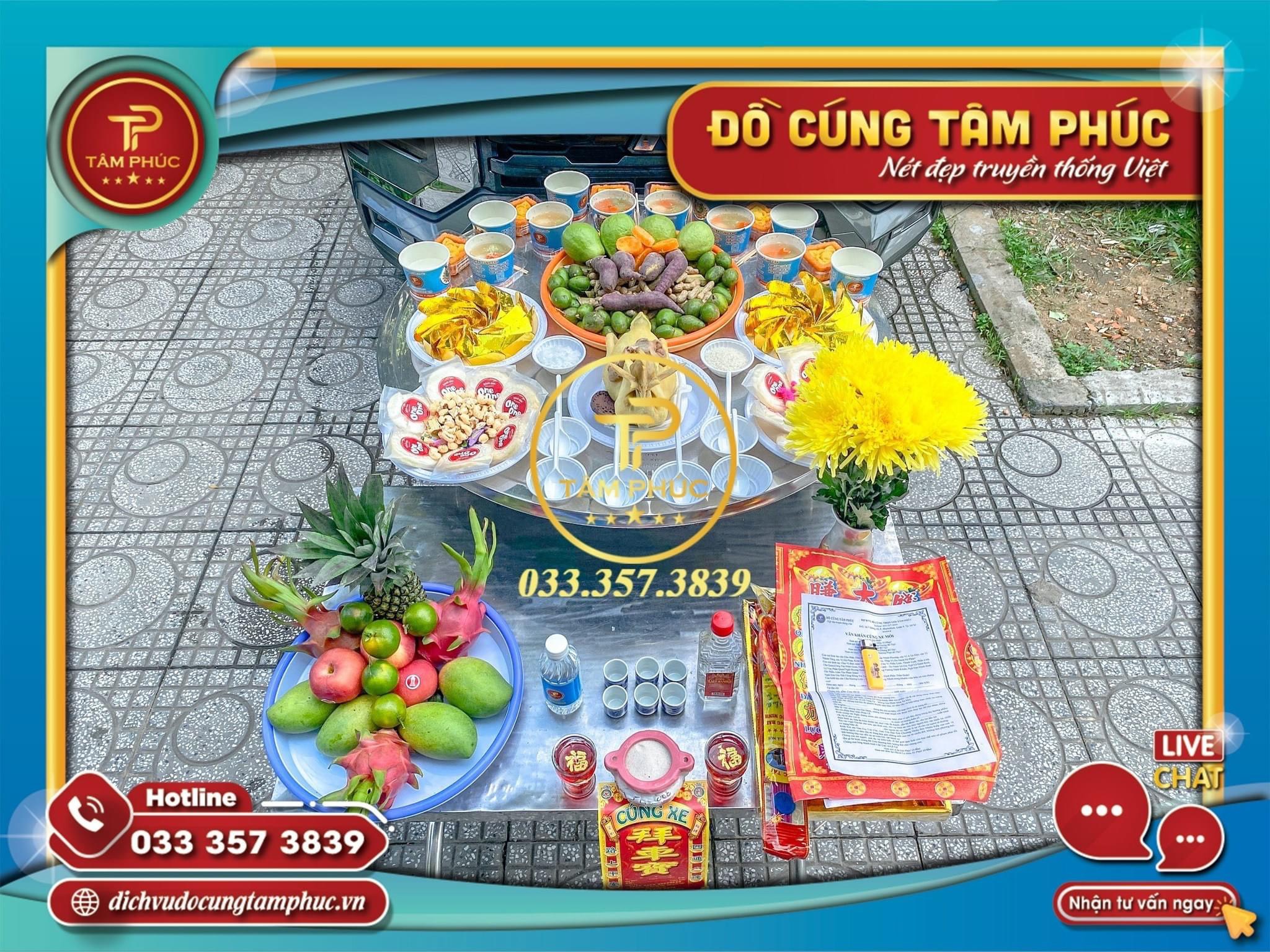 Dịch vụ mâm cúng XE tại cần Thơ trọn gói
