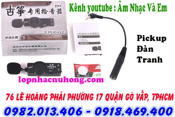 Địa chỉ bán pickup đàn tranh 17 dây, 19 dây, 22 dây  tại tphcm