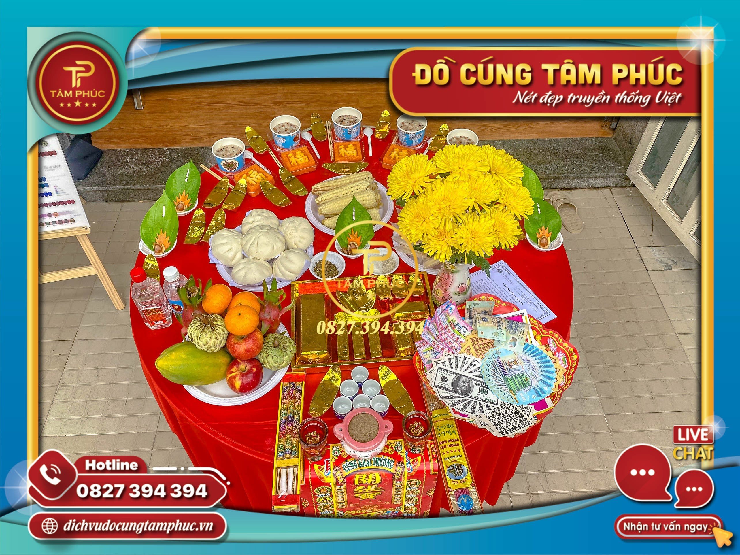 Dịch vụ mâm cúng khai trương trọn gói tại Cần Thơ