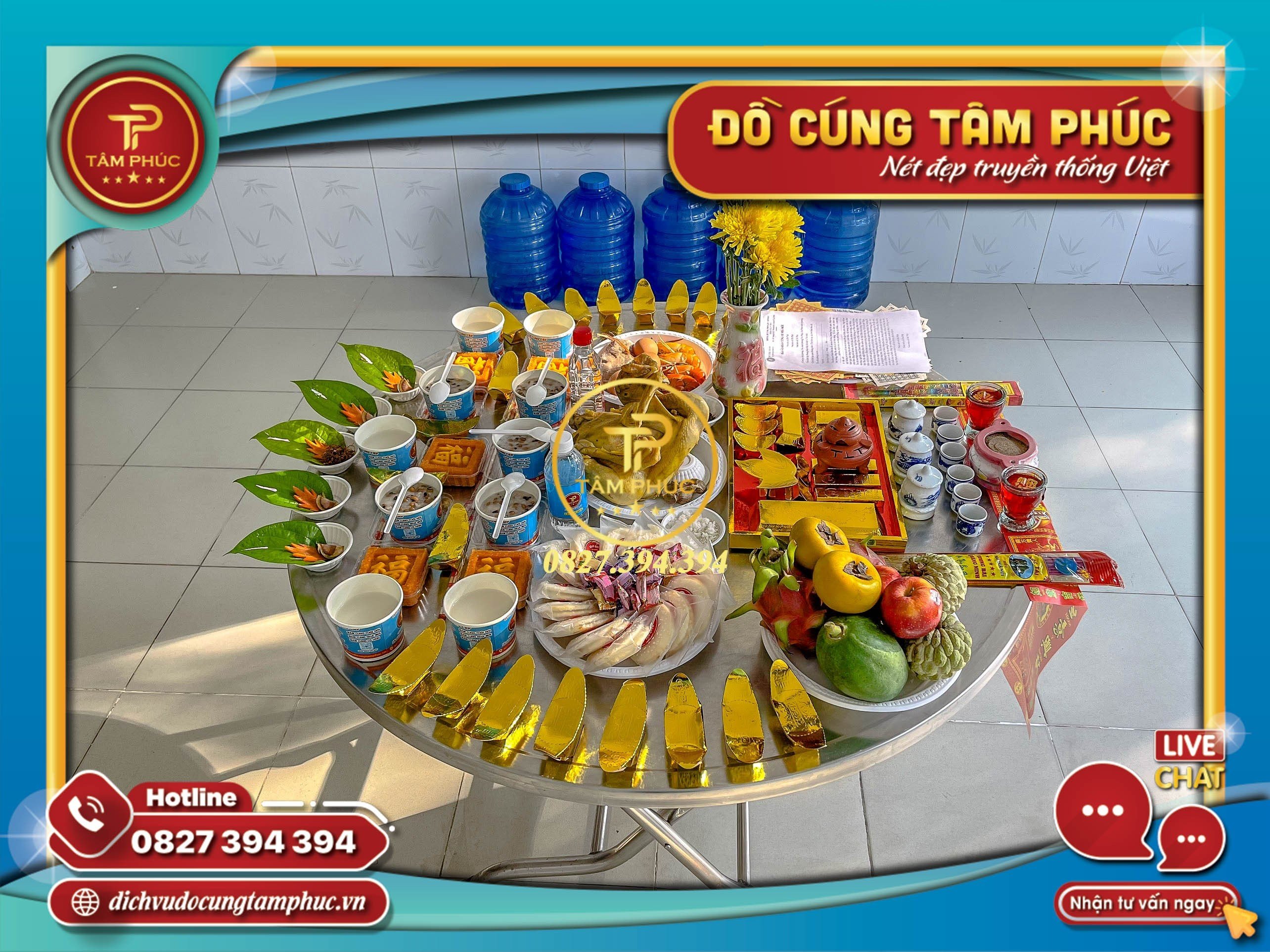 Mâm cúng Tân Gia - Nhập Trạch - Vào Nhà Mới trọn gói tại Cần Thơ.