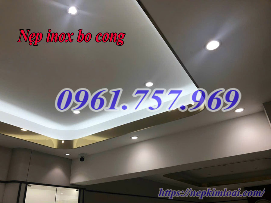 Nẹp inox bo góc trần thạch cao, nẹp inox ốp trần thạch cao
