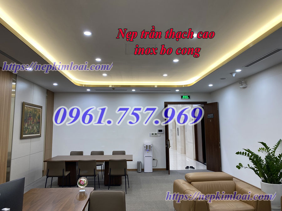 Nẹp inox bo góc trần thạch cao, nẹp inox ốp trần thạch cao